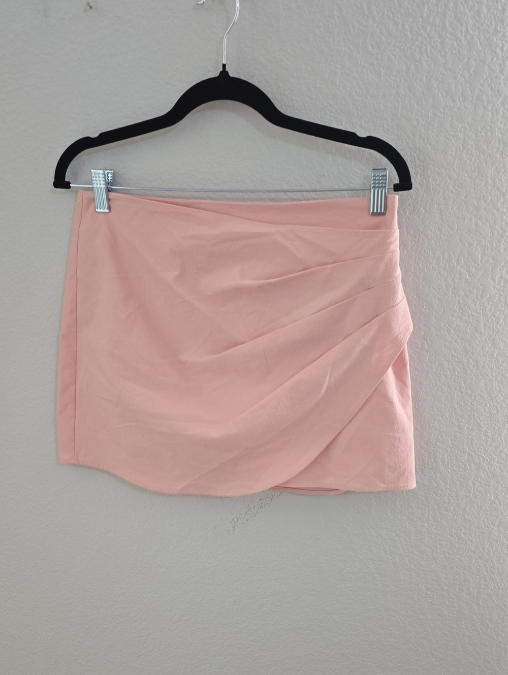 Zara Blush Pink Draped Mini Skirt